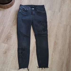 Zara Rose Embroidered Jeans